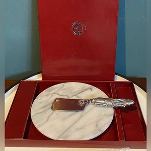 Arthur Court Cheese Board Bunny Rabbit Cutting Marble Charcuterie Board Vintage